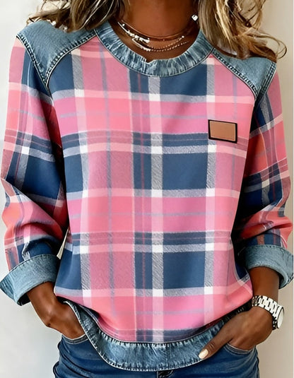Plaid Long Sleeve Top