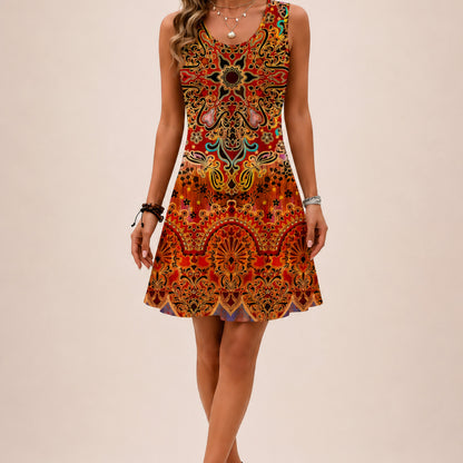 Polka Dot Sleeveless Mini Dress
