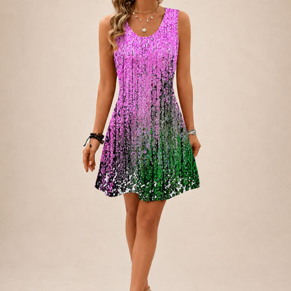 Polka Dot Sleeveless Mini Dress