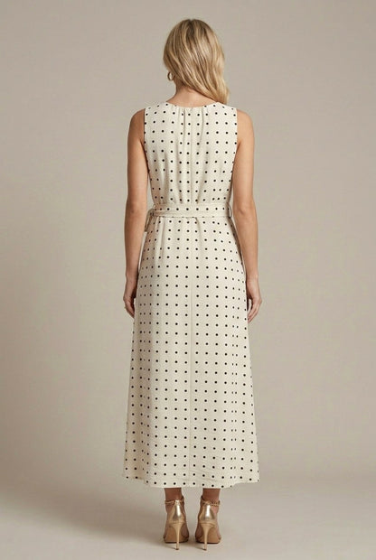 Polka Dot Tie Waist Dress