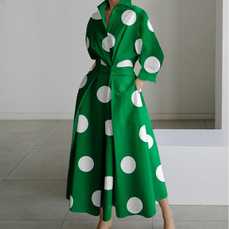 Poplin Long Sleeve Shirt Dress