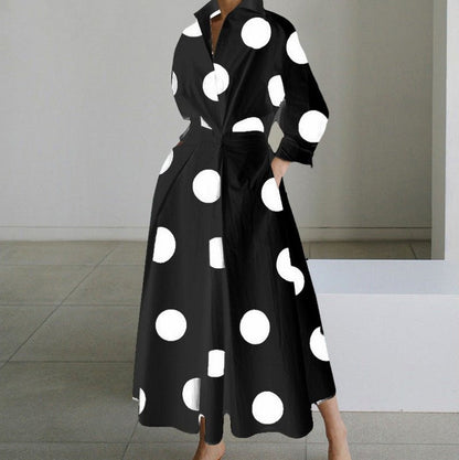 Poplin Long Sleeve Shirt Dress