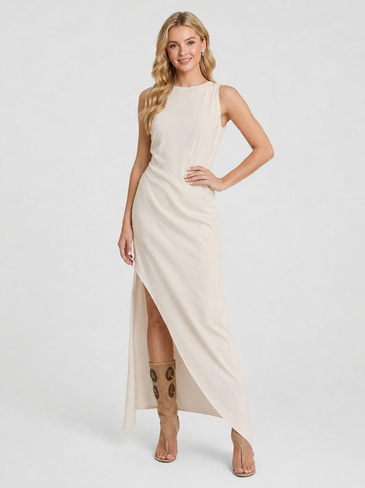 Sleeveless High Slit Maxi Dress