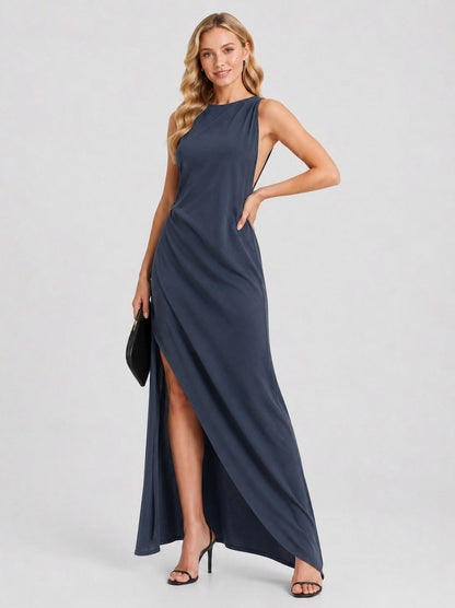 Sleeveless High Slit Maxi Dress