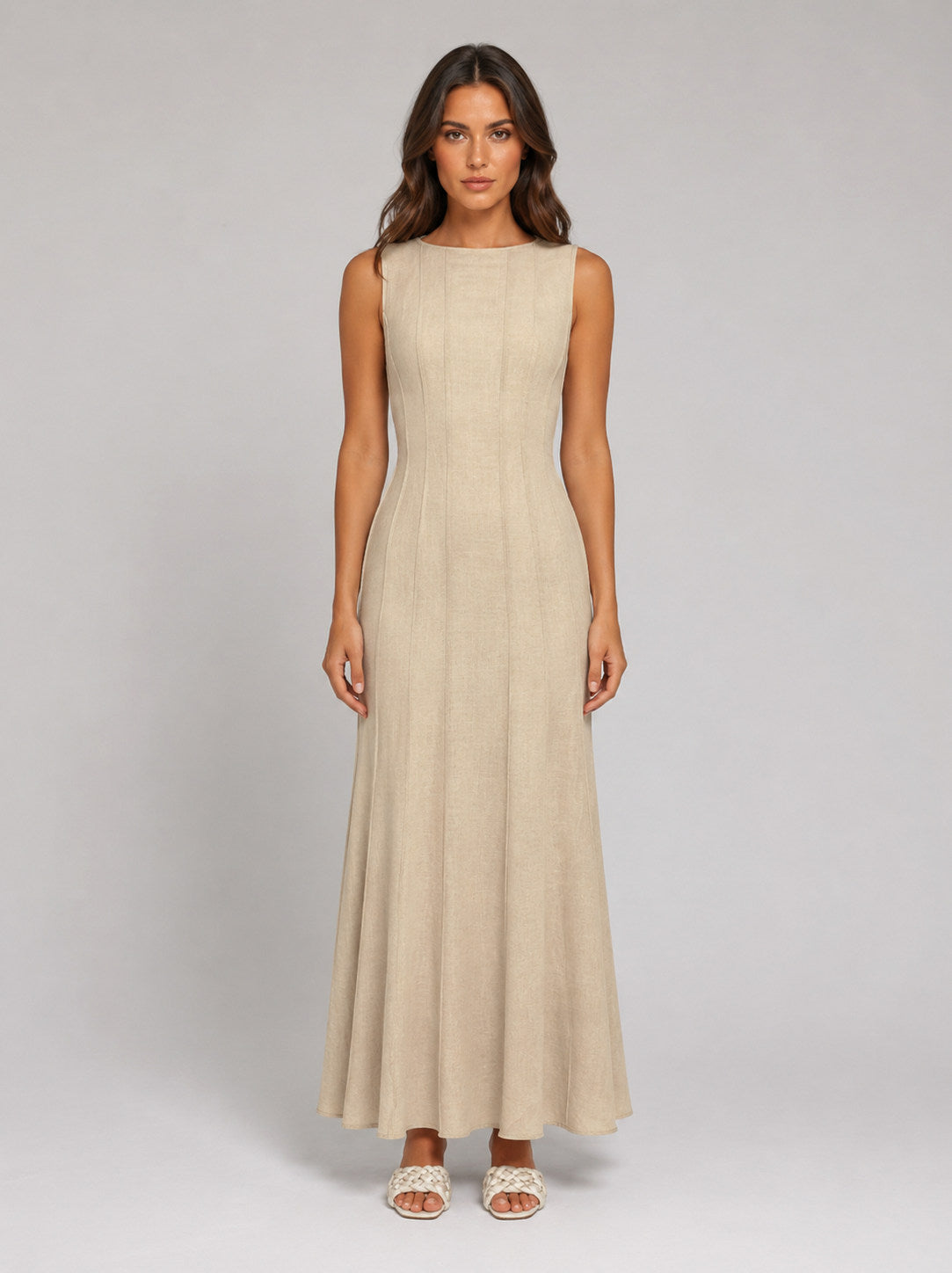 Sleeveless Paneled Maxi Dress