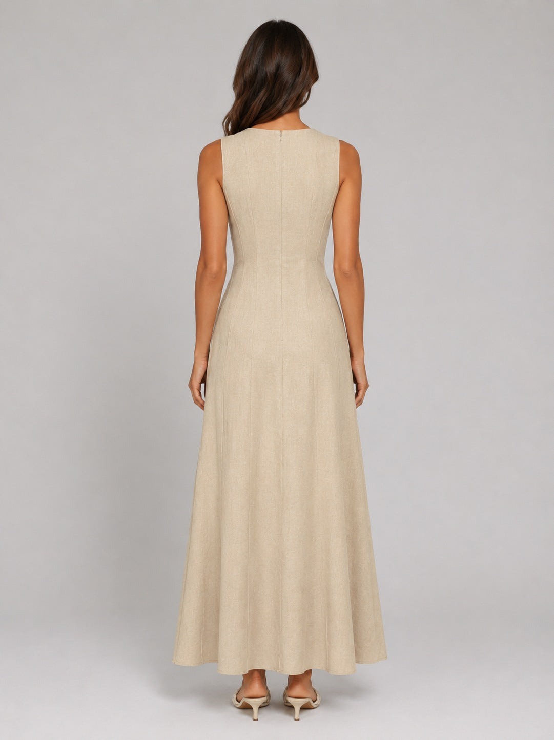 Sleeveless Paneled Maxi Dress