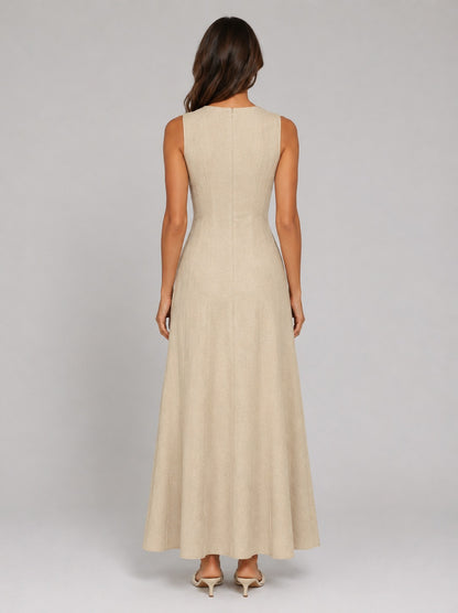 Sleeveless Paneled Maxi Dress