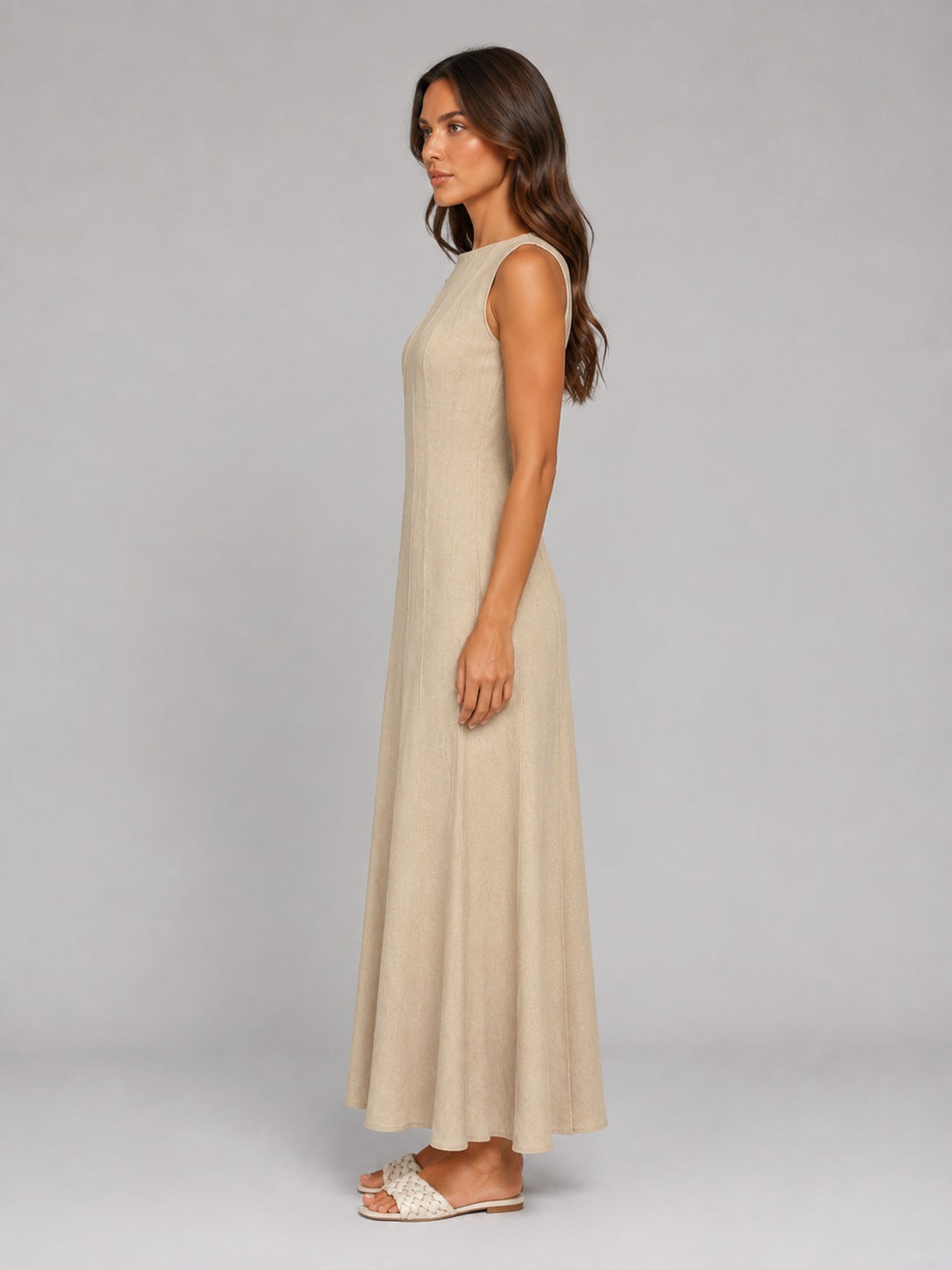 Sleeveless Paneled Maxi Dress