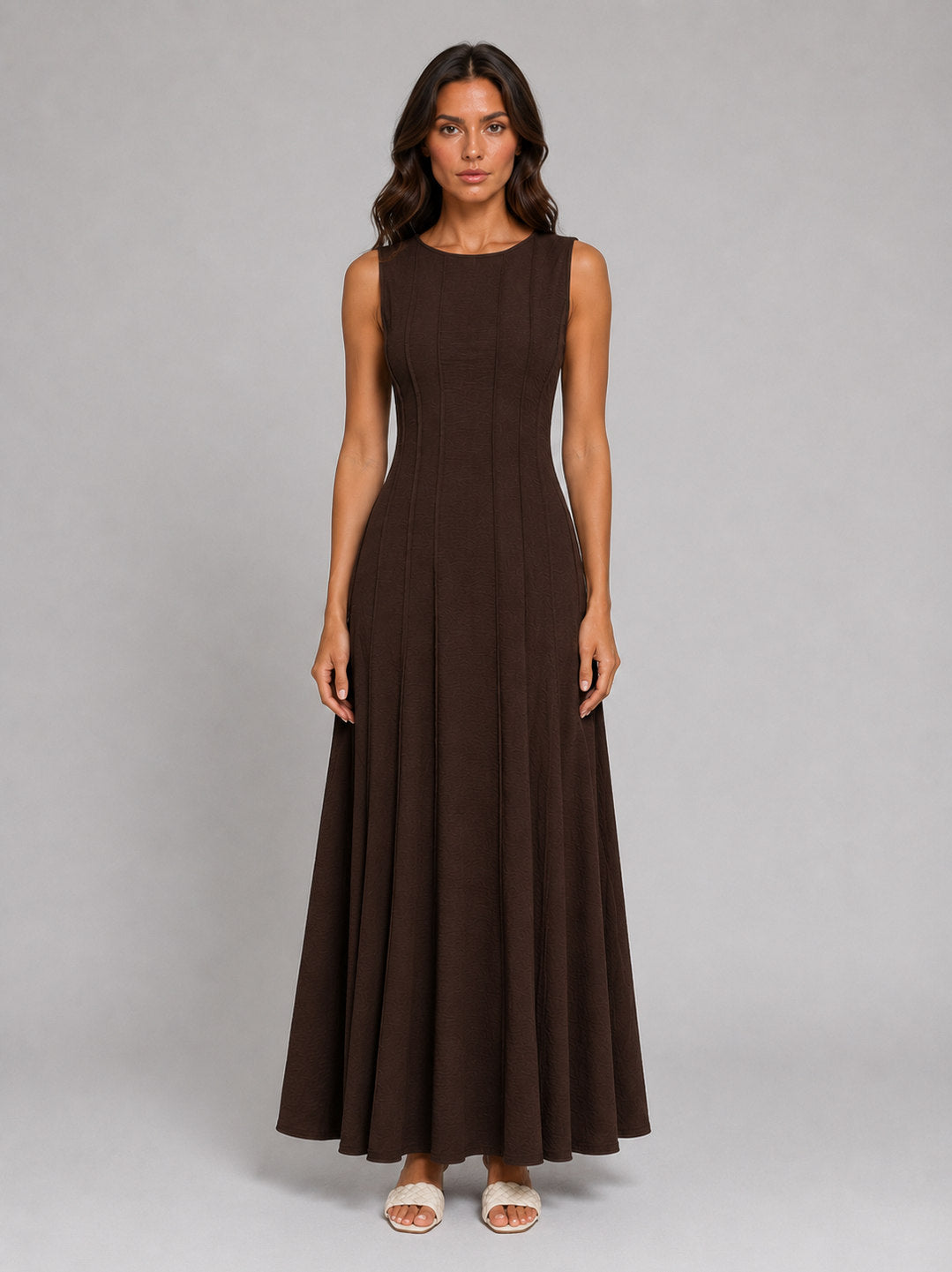 Sleeveless Paneled Maxi Dress