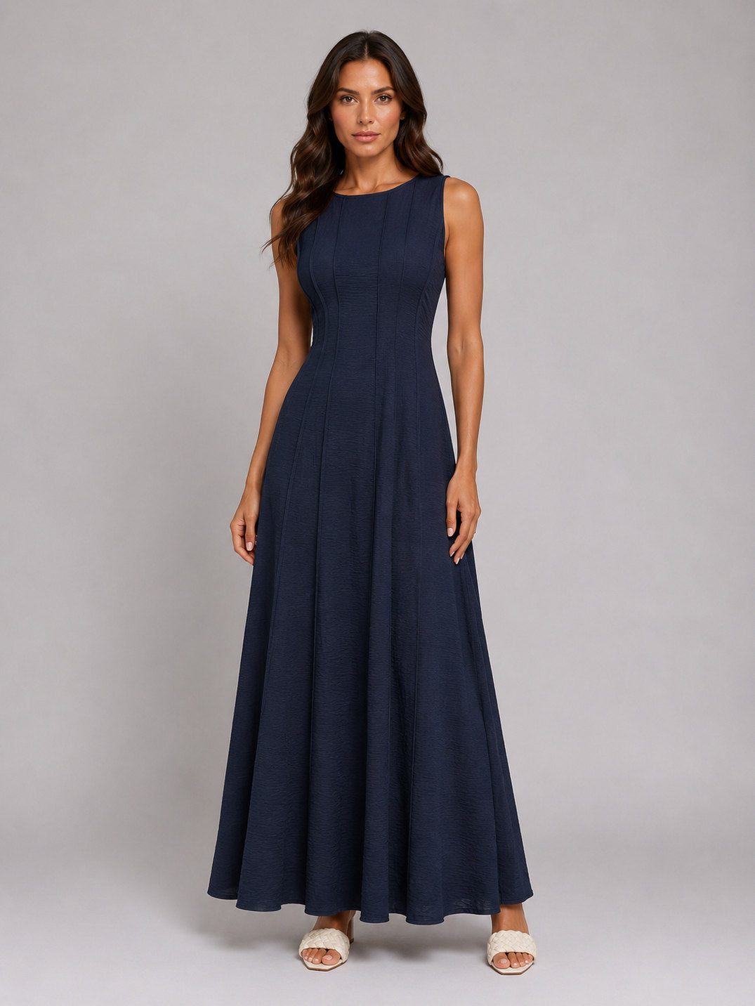 Sleeveless Paneled Maxi Dress
