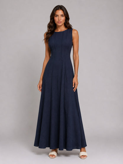 Sleeveless Paneled Maxi Dress