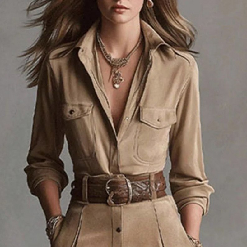 Suede Button Front Shirt Dress