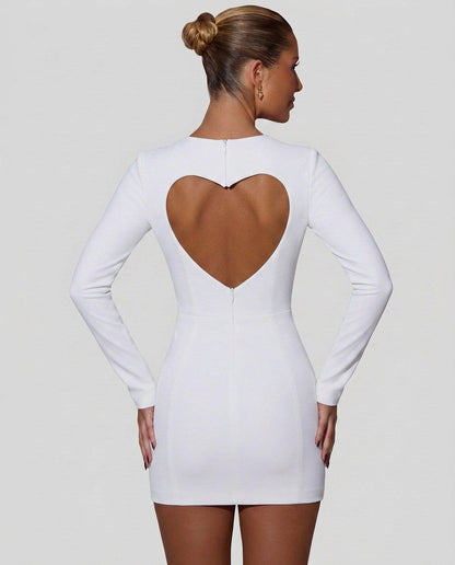 Long Sleeve Sweetheart Mini Dress