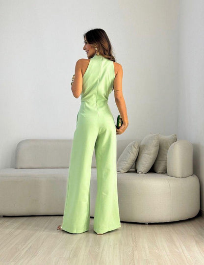 Tie Front Wide Leg Jumpsuit