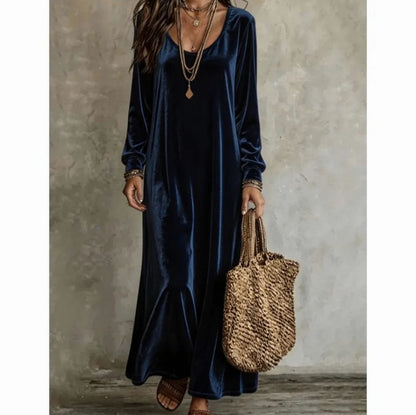 Velvet Long Sleeve Maxi Dress